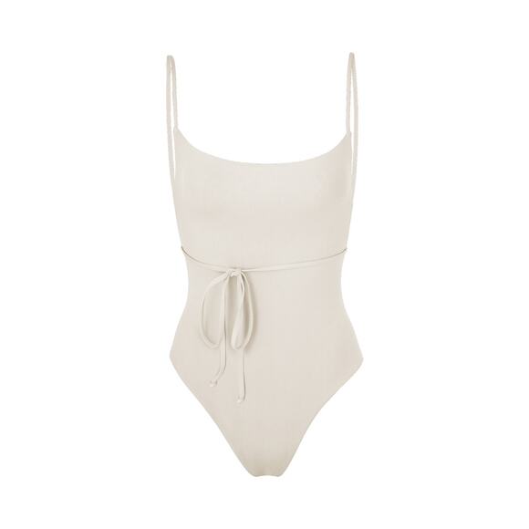 Anemos The K.M. Tie One Piece Swimsuit White Women’s Size Small - Picture 1 of 7